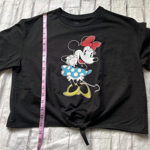 Disney Minnie Mouse Semi Cropped Tie Front Long Sleeve - Picture 8 of 10